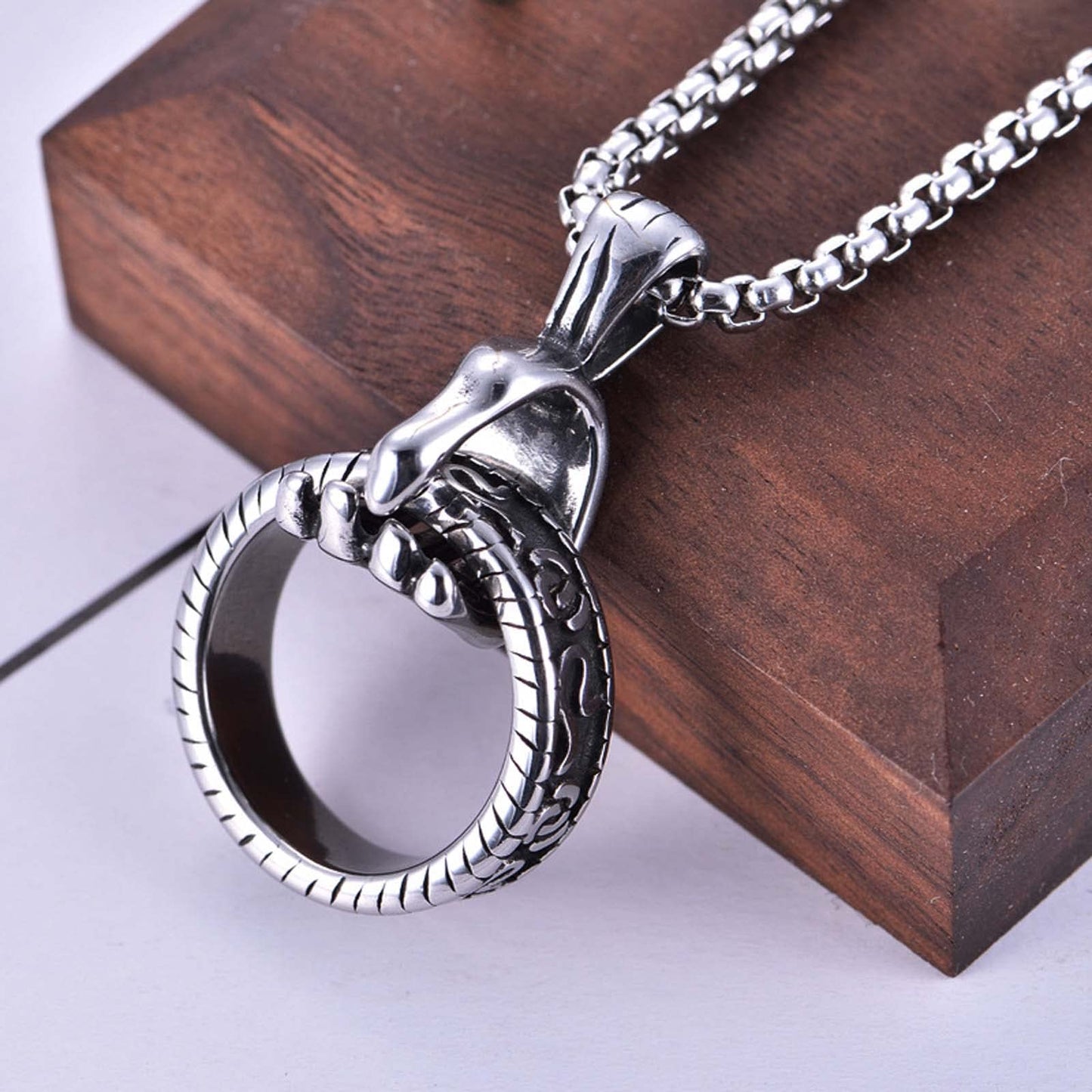 Men’s & Woman's Stainless Steel Claw Pendant Necklace – Gothic Rock Style