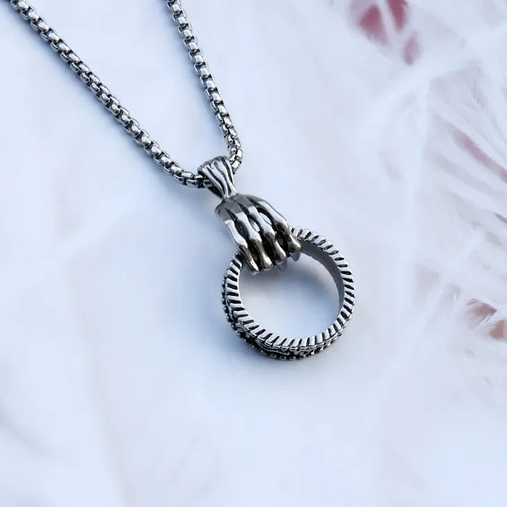 Men’s & Woman's Stainless Steel Claw Pendant Necklace – Gothic Rock Style