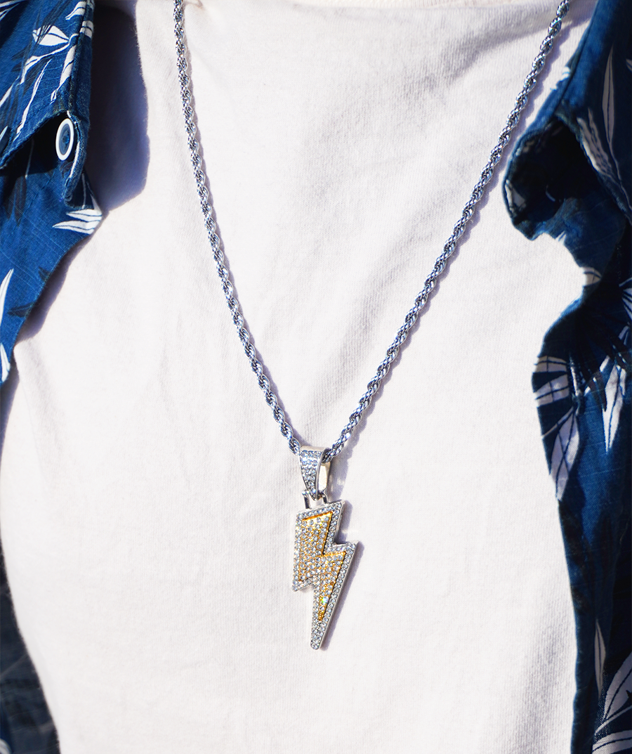 Luxury Lightning Bolt Pendant Necklace For Both Boy & Girl