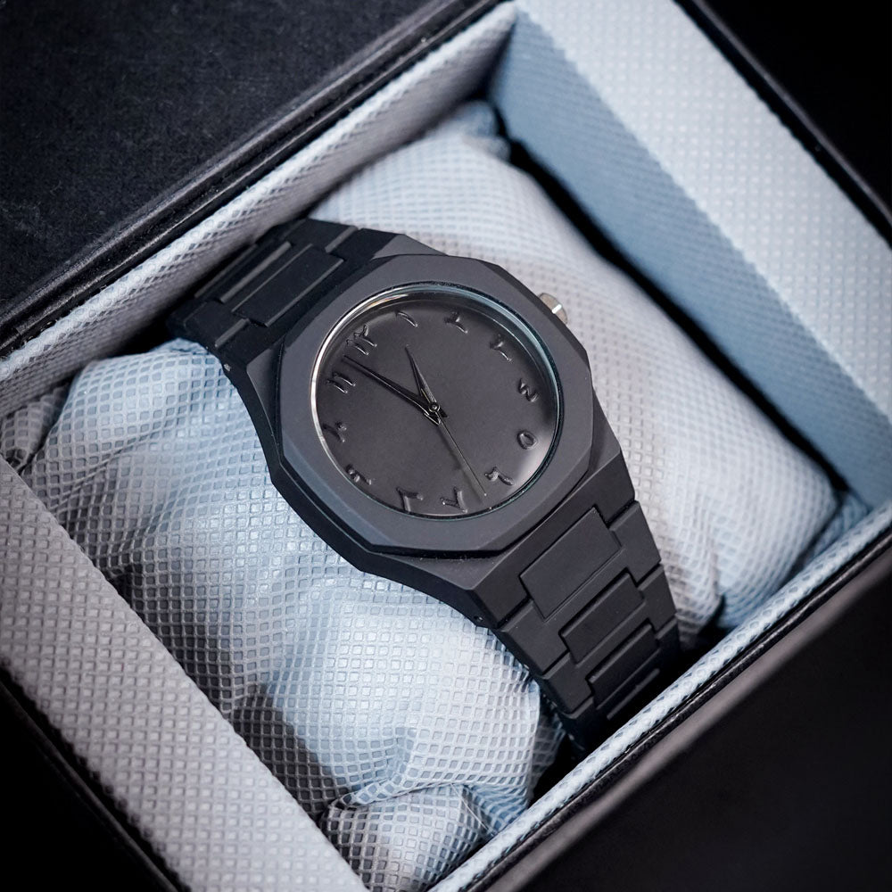 BLACK AURA ARABIC WATCH